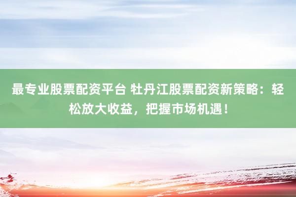最专业股票配资平台 牡丹江股票配资新策略：轻松放大收益，把握市场机遇！