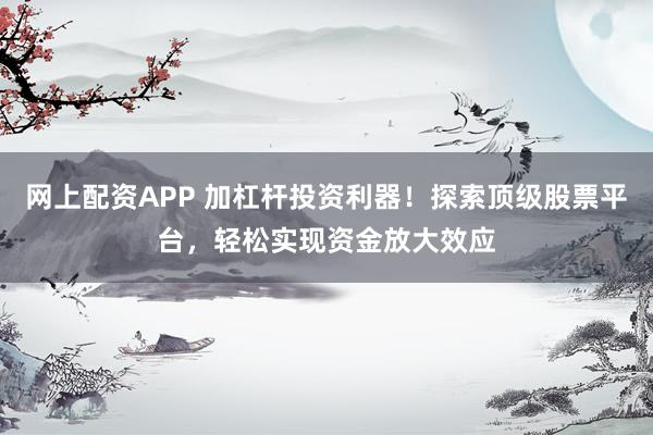 网上配资APP 加杠杆投资利器！探索顶级股票平台，轻松实现资金放大效应