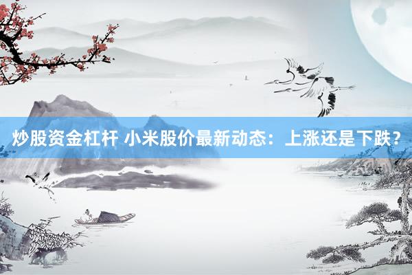 炒股资金杠杆 小米股价最新动态：上涨还是下跌？