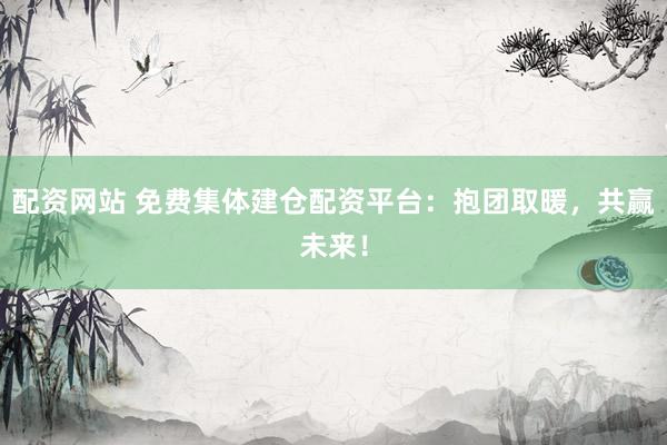 配资网站 免费集体建仓配资平台：抱团取暖，共赢未来！