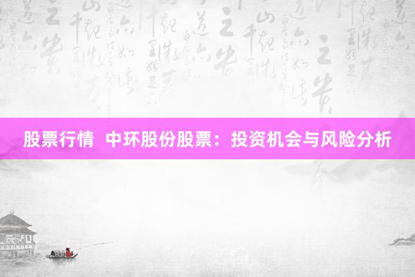 股票行情  中环股份股票：投资机会与风险分析