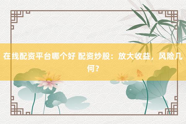 在线配资平台哪个好 配资炒股：放大收益，风险几何？