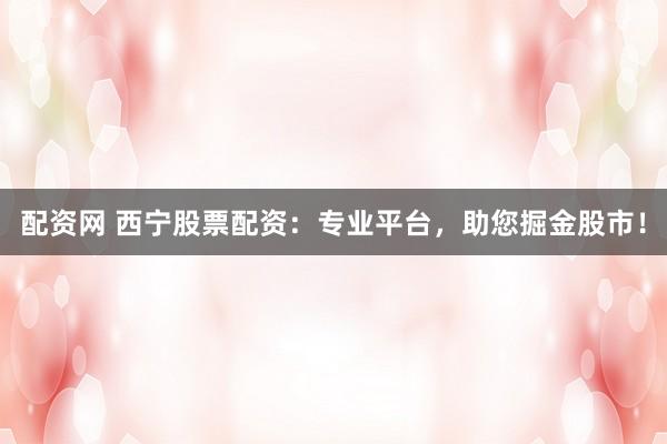 配资网 西宁股票配资：专业平台，助您掘金股市！