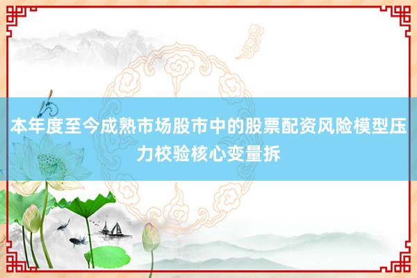 本年度至今成熟市场股市中的股票配资风险模型压力校验核心变量拆