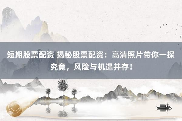 短期股票配资 揭秘股票配资：高清照片带你一探究竟，风险与机遇并存！