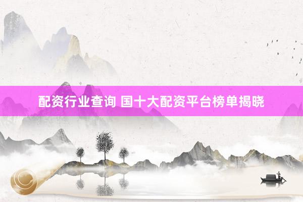 配资行业查询 国十大配资平台榜单揭晓